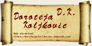 Doroteja Koljković vizit kartica